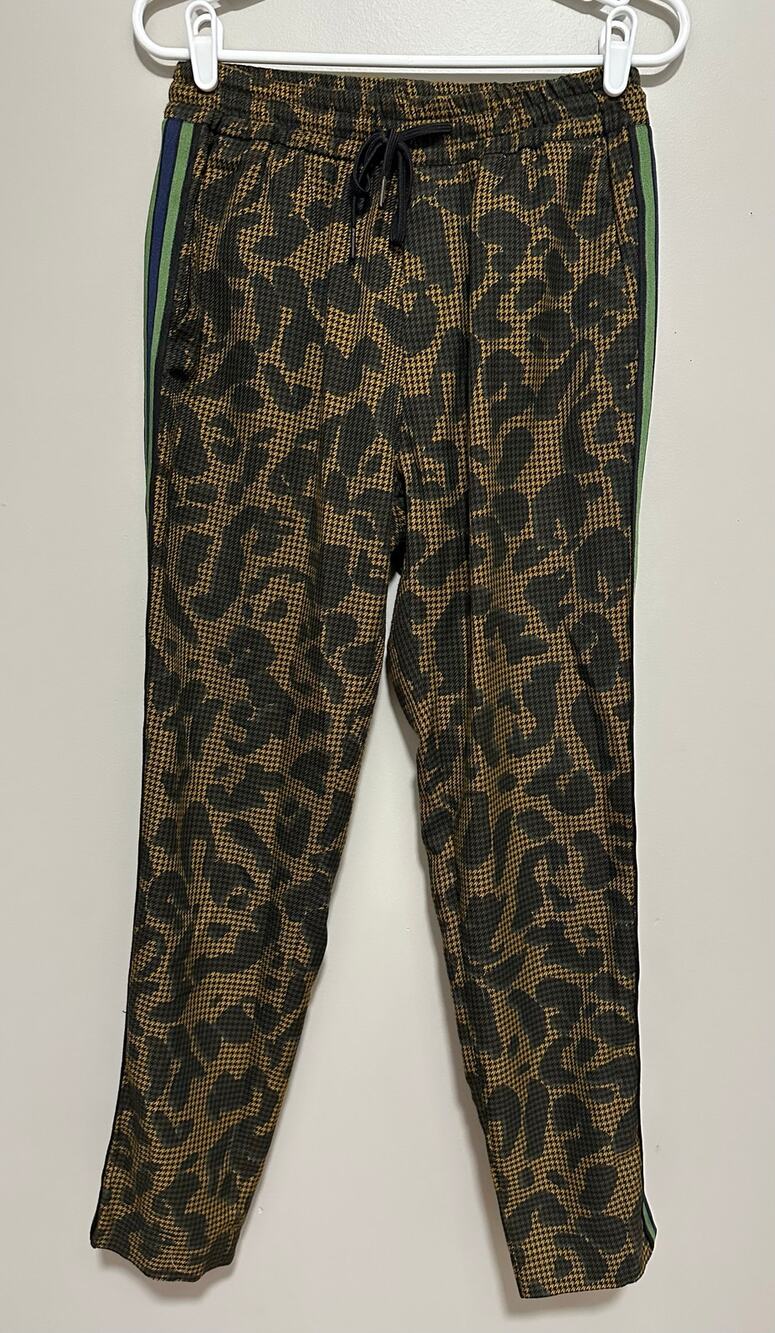 Scotch & Soda animal print tracksuit bottoms drawstring contrasting side stripes